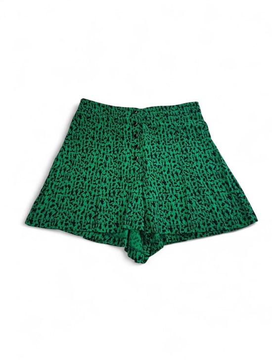 Topshop Pants - TopShop High Waisted Shorts Green Black Whimsy Animal Print Womens Size 4